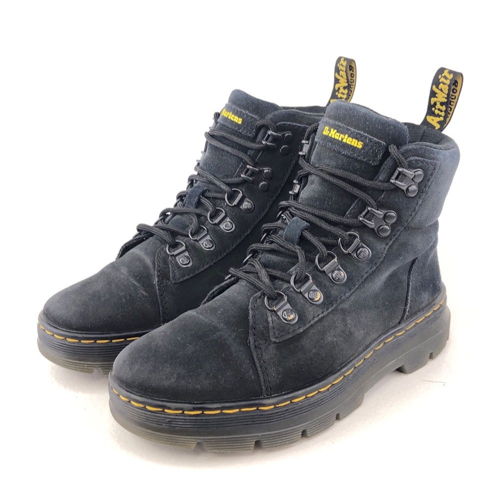 Dr. Martens Combs Black Leather Combat Boots 5 - Picture 3 of 12
